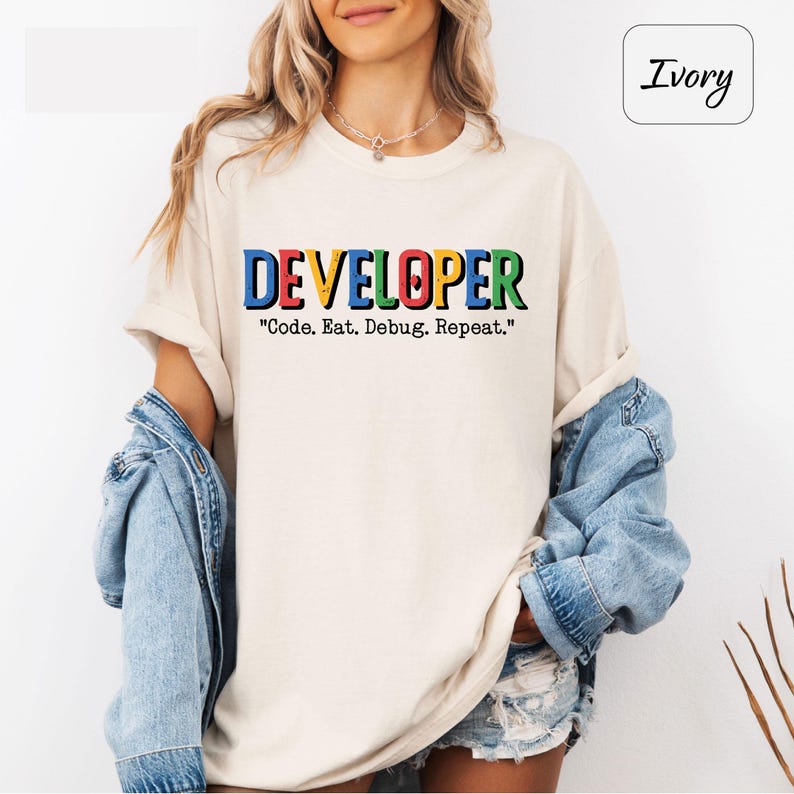 Developer Shirt, Code Eat Debug Repeat Tee, Funny Programmer, Software Developer Gift T Shirt, Funny Developer Tee, Coding Humor Tee image 5