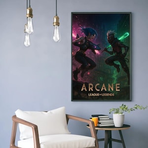 Arcane Jinx vs Ekko Poster | League of Legends Wall Art  - Vibrant Home Decor, Gift for Gamers, Fan Art Print, Wall Decor, Collectible Artwo