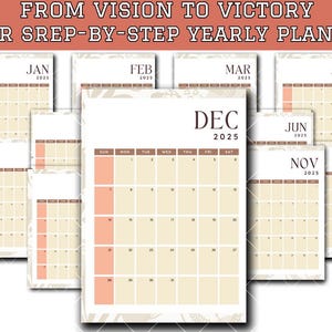 Monthly 2025 Planner | A4 Digital Planner | Calendar Ready | Productivity Tool | PDF Format | Schedule Organizer