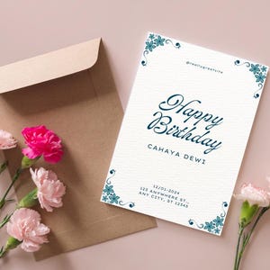 Cartão de feliz aniversário / Saudação de aniversário personalizada / Cartão de aniversário personalizado / Cartão exclusivo / Desejos de aniversário / Cartão de comemoração