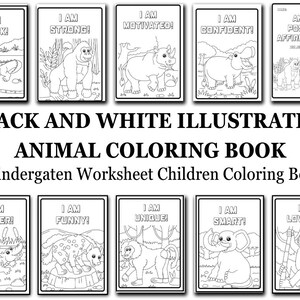 Animal Coloring Book PDF, Digital Planner, Planning Template, Creative Organizing Tool, PDF Pages, Planner Gift