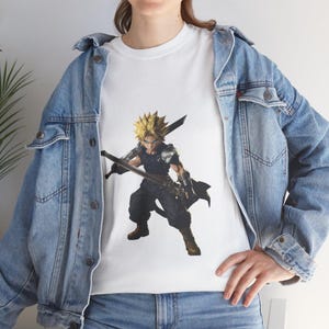 Level Up Your Wardrobe with this Epic FFVII Graphic Tee - Perfect Gamer Gift, Ff7 Shirt for Gaming Fans, Video Game Graphic Tee, Gamer Gif