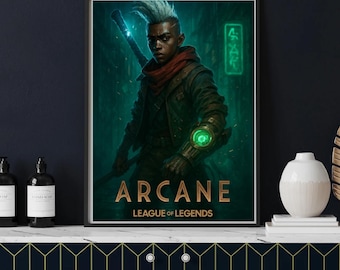 Arcane Ekko Poster: League of Legends Gamer Wall Art