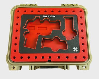 3D Printed Sig Sauer P365X Organizer and Ammo Display Tray For Apache 2800 Case