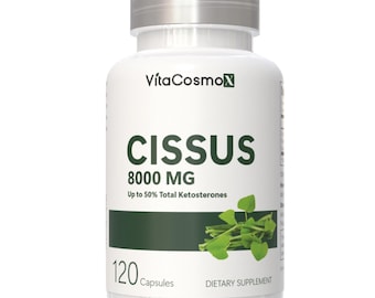 VitaCosmoX Cissus Supplements - 120 Capsules, Gluten-Free, GMO-Free & Vegan
