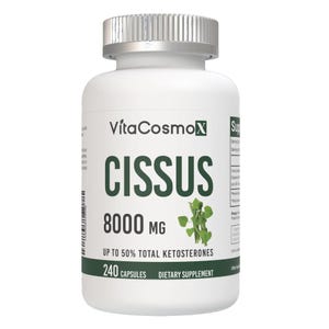 VitaCosmoX Cissus Supplements - 240 Capsules, Gluten-Free, GMO-Free & Vegan