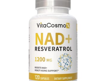 VitaCosmoX Liposomal NAD Supplement: 1200mg Resveratrol, Healthy Aging