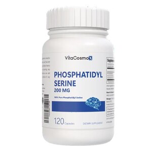 VitaCosmoX phosphatidylserine 200mg supplement front side - 120 capsules