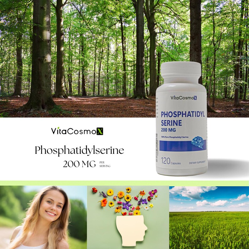 VitaCosmoX Phosphatidylserine - 120 Capsules, Vegan, and GMO-Free Bild 2