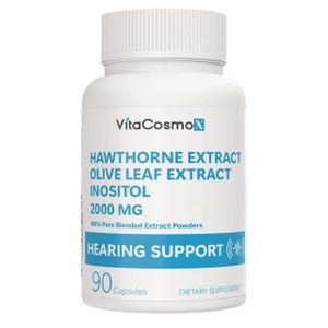 VitaCosmoX Hawthorne Extract, Olive Leaf, and Inositol Supplements - 120 Capsules, GMO-Free & Vegan