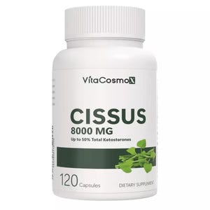VitaCosmoX Cissus Supplements - 120 Capsules, Gluten-Free, GMO-Free & Vegan