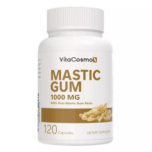 VitaCosmoX Mastic Gum Supplements - 120 Capsules,  Gluten-Free, Vegan, and GMO-Free