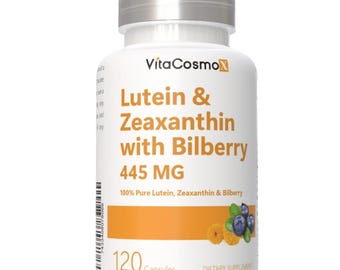 Lutein Zeaxanthin Bilberry Supplement: Eye Health, 120 Vegan Capsules