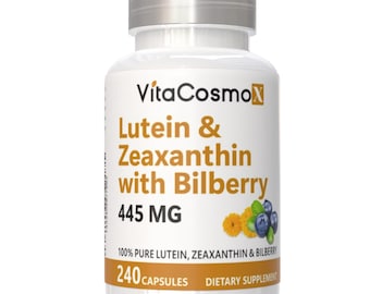 VitaCosmoX Lutein, Zeaxanthin & Bilberry - Eye Health (240 Capsules)