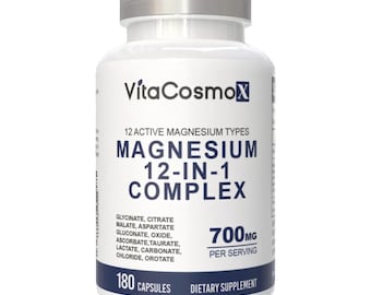 VitaCosmoX Magnesium 12-in-1 Complex 180 Vegan Capsules