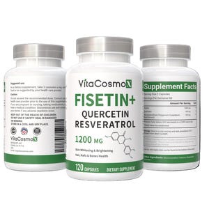 Fisetin Quercetin Resveratrol Capsules: Vegan Antioxidant Supplement immagine 8