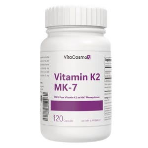 VitaCosmoX Vitamin K2 MK-7 Softgels- 120 Capsules, Vegan , Gluten-Free & GMO-Free