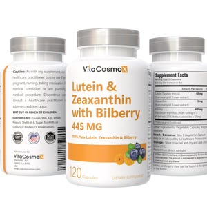 Suplemento de luteína, zeaxantina y arándano: Salud ocular, 120 cápsulas veganas imagen 6