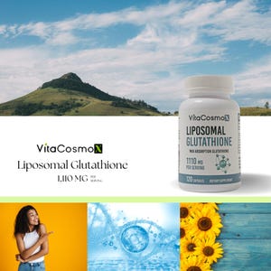 VitaCosmoX Liposomal Glutathione Supplements - 120 Capsules, Vegan & GMO-Free 画像 2