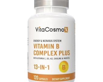 VitaCosmoX Vitamina B Complex Plus / 120 Cápsulas Veganas