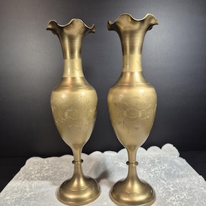 Indian antique/Vintage Brass Vases Refinished