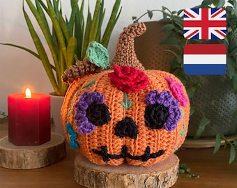 Coco the Pumpkin Crochet Pattern | Sugar Skull Amigurumi | Halloween & Fall Decor | Day of the Dead PDF