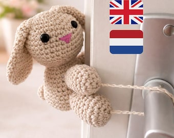 Bunny Door Stopper Crochet Pattern PDF | Amigurumi Bunny By Stop | Nursery Decor | Beginner Friendly | Cute Crochet Gift