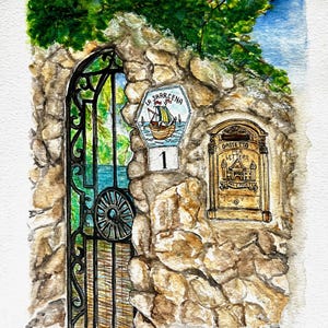 Original Watercolor Painting - La Sarrcena