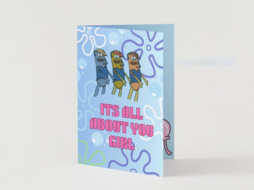 Printable Spongebob Birthday Card, Boys Who Cry, Digital Birthday ...