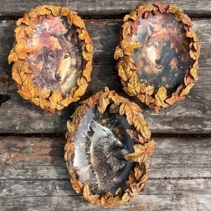 Platos de lobo de Collin Bogle: Arte cerámico "Temporada del Lobo" de Bradford Exchange