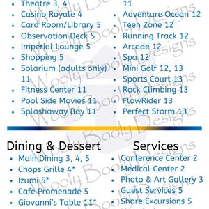 Royal Caribbean Deck Karte Abenteuer der Meere Digitaler Download