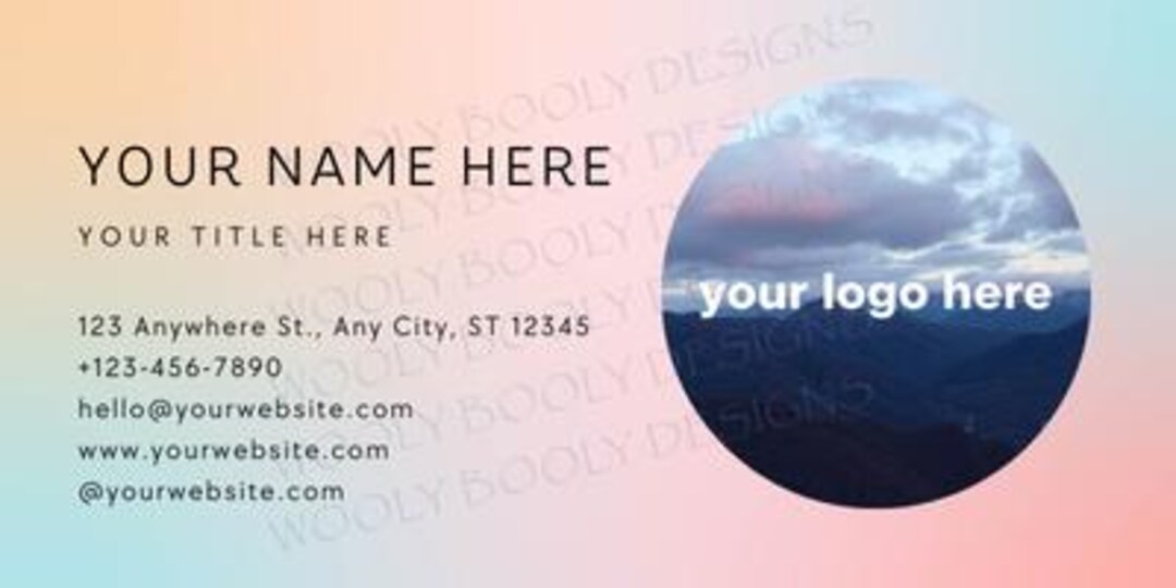 Digital Business Card & Email Signature | Editable Canva Template ...