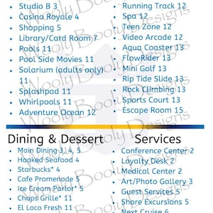 Royal Caribbean Deck Card Digital Download Navigator of the Seas