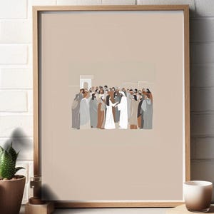 Frau berührt Jesus, Jesus Heilung Bibel Kunst, Gott heilt, moderne Bibel Vers Jesus Druck Wand Kunst Bibel Skizze Boho Schrift.
