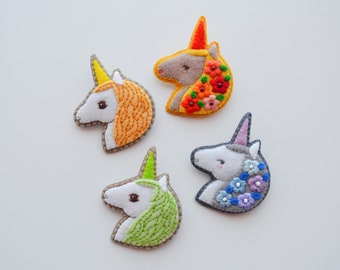 Final Sale! Unicorn Felt Brooch, Colorful Unicorn Felt Pin, Unicorn Pin, Unicorns are Magic Brooch