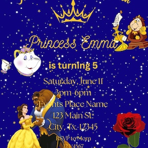 Beauty and the Beast Invitation
