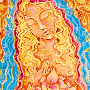 Blooming Art Print | Divine feminine art print | Spiritual wall art