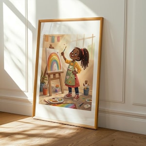 Aspiring Artist Wall Art – Poster & Canvas Nursery Decor for Kids Room | Inspirational Career Art for Children – Unique Gift
