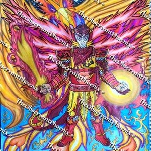 Art anime numérique - Quasar le phénix ! (Personnage original)