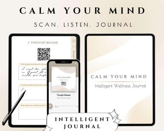Audio Guided Mindfulness Journal | Self-Care, Stress Relief (Digital Download)