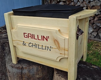 Handmade Patio Beer Cooler: Weather Resistant, Bottle Opener