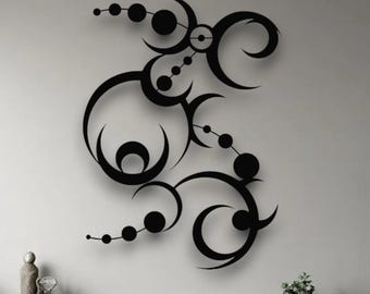 Abstract Metal Wall Art | Modern Minimalist Wall Sculpture | Geometric Line Design | Contemporary Home Accent | Unique Abstract Wall Hanging