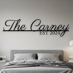 Personalized Family Name Metal Wall Sign | Custom Last Name Plaque | Elegant Metal Home Decor & Perfect Gift for Housewarming or Anniversary
