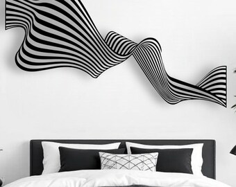 Modern Abstract Metal Wall Art, Geometric Wall Sculpture, Unique Contemporary Wall Decor for Home or Office Abstract Metal Wall Art