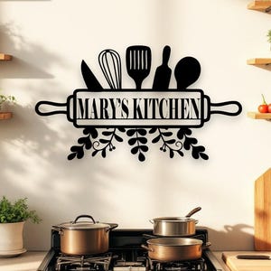 Regali per la cucina, insegne in metallo personalizzate per la cucina, insegne personalizzate per la cucina, decorazioni da parete per la cucina, regalo per la festa della mamma della nonna, insegne personalizzate per la cucina