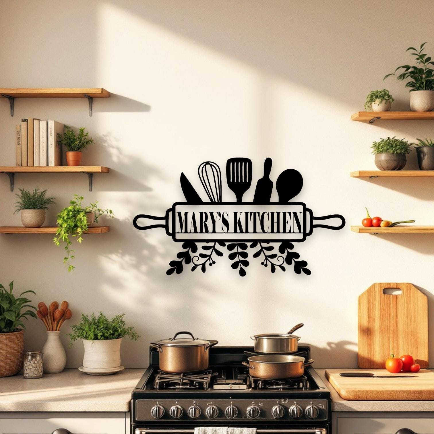Kitchen Gifts, Custom Metal Sign for Kitchen, Personalized Kitchen ...