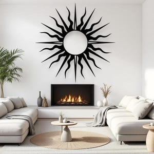 Sun Metal Wall Decor, Heat Colored Metal Sunrise Sign, Garden Wall Art, Handmade Yard Hanging Metal Sunrise Art, Room Decor, Home Decor image 4