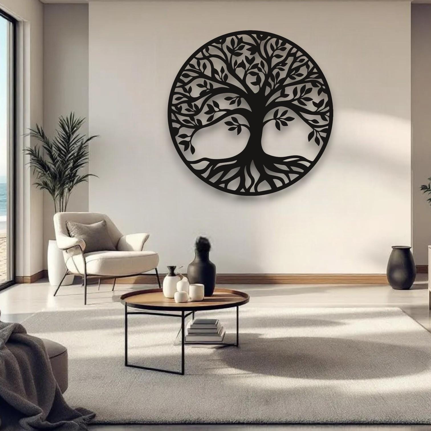 Tree of Life Metal Wall Art | Elegant Family Tree Wall Decor | Nature ...