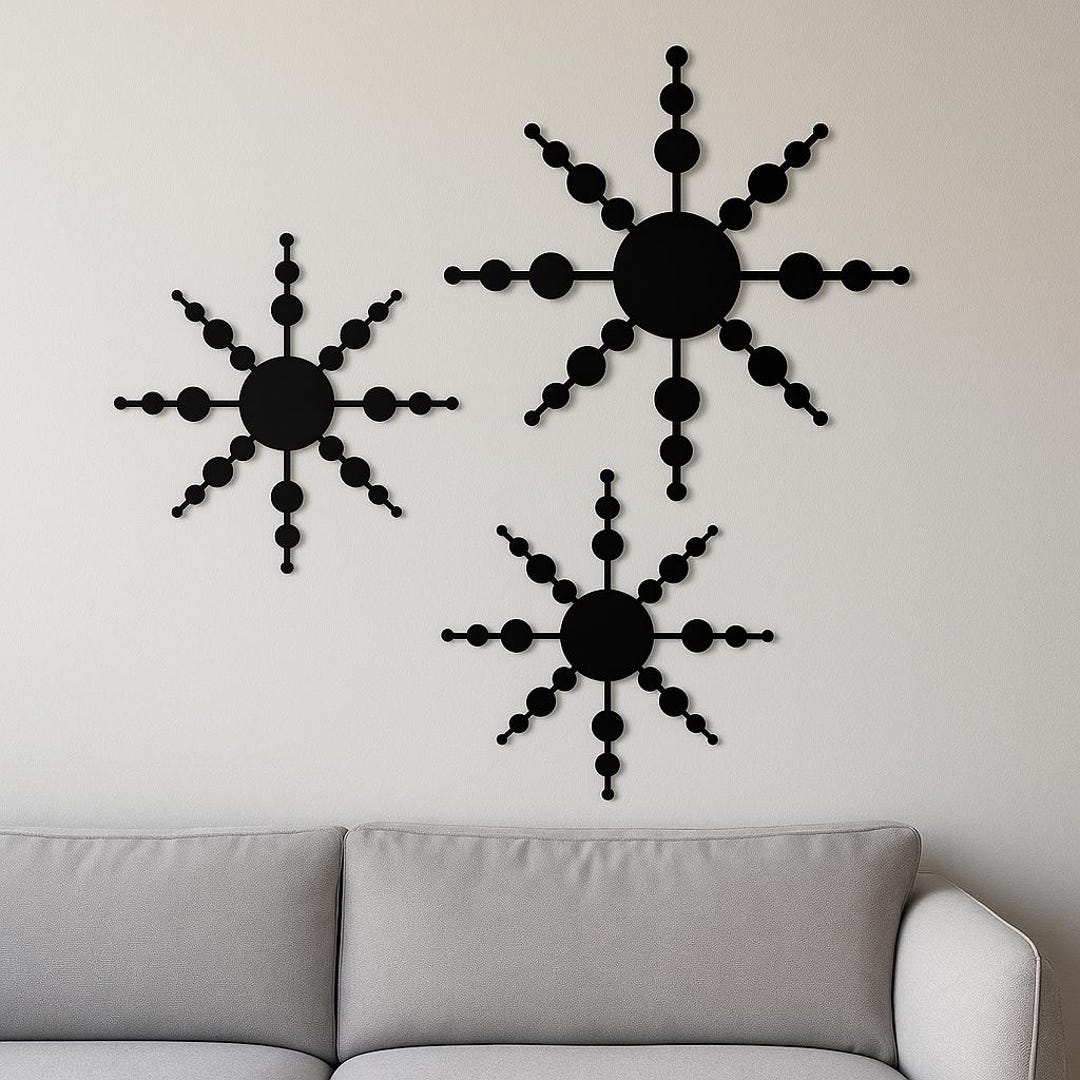 Photo inspiration: 3 Piece Abstract Luxury Metal Wall Art Set Photo Inspiration