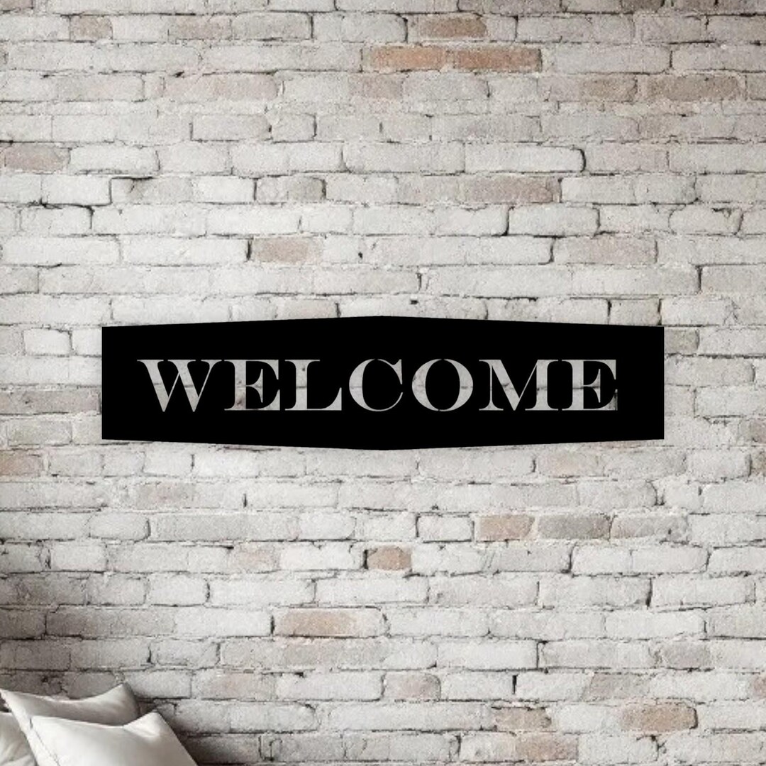 Welcome Metal Sign, Metal Wall Art, Custom Metal Signs, Welcome Sign ...